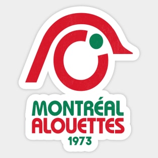 Retro Montreal Alouettes Sticker